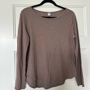 Old Navy Ribbed Knit Top in Mauve